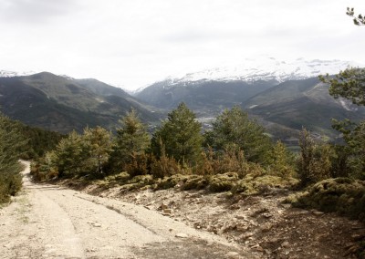 Al inicio del recorrido, vamos por pista