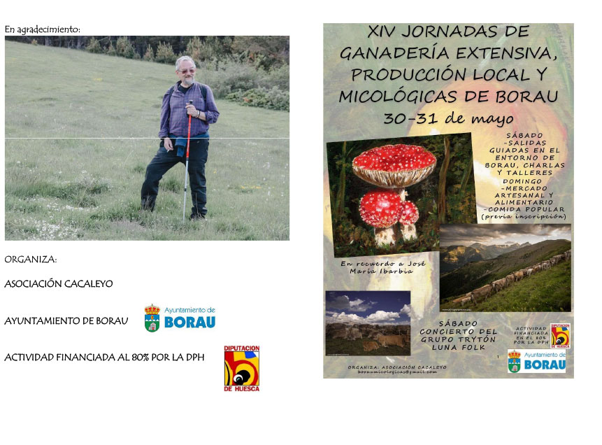 Programa XIV Jornadas de Ganadería Extensiva, Producción Local y Micológicas de Borau